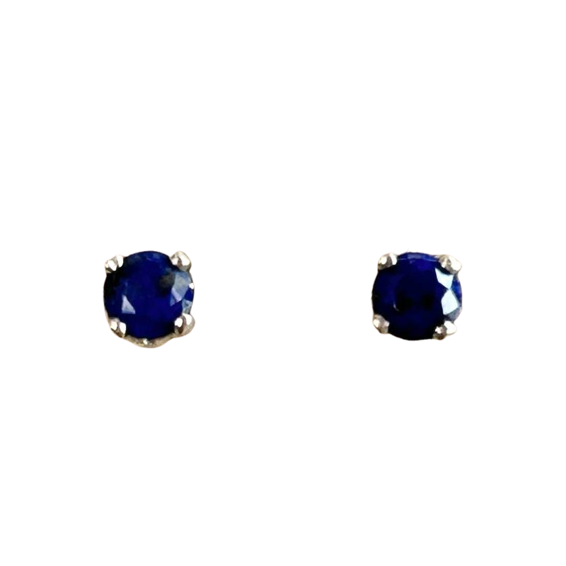 Lapis Lazuli Faceted Post Earring