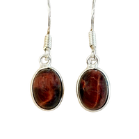Tiger Eye (Red) Dangle Earrings