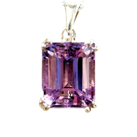 Amethyst Pendant with Sterling Silver Chain