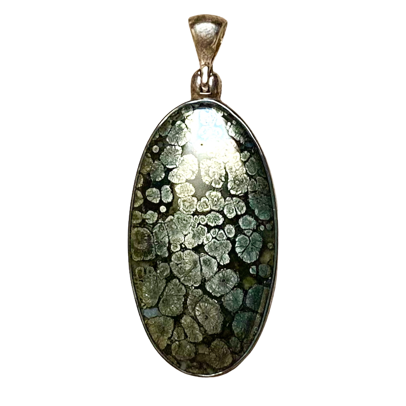 Marcasite in Matrix & Sterling Silver Pendant