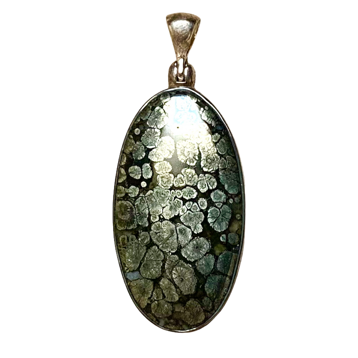Marcasite in Matrix & Sterling Silver Pendant