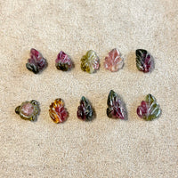 Tourmaline (Watermelon) Carved Leaves