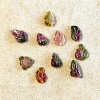 Tourmaline (Watermelon) Carved Leaves
