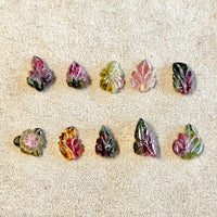 Tourmaline (Watermelon) Carved Leaves