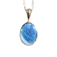 Opal (Australian) in Sterling Silver Pendant and Chain