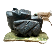 Justin Gomez Buffalo & Calf Carving (Taos, New Mexico)