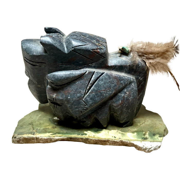 Justin Gomez Buffalo & Calf Carving (Taos, New Mexico)