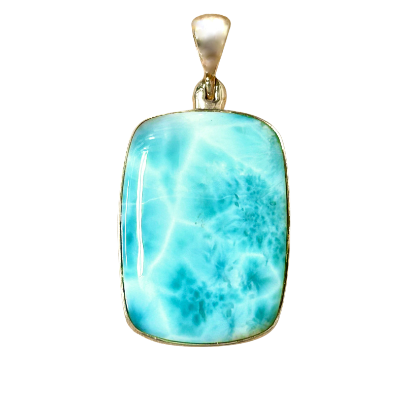 Larimar in Sterling Silver Pendant