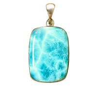 Larimar in Sterling Silver Pendant