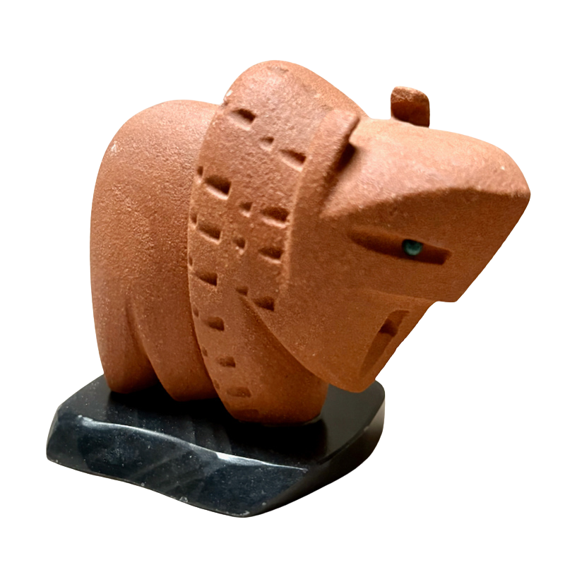 Justin Gomez Buffalo Carving (Taos, New Mexico)