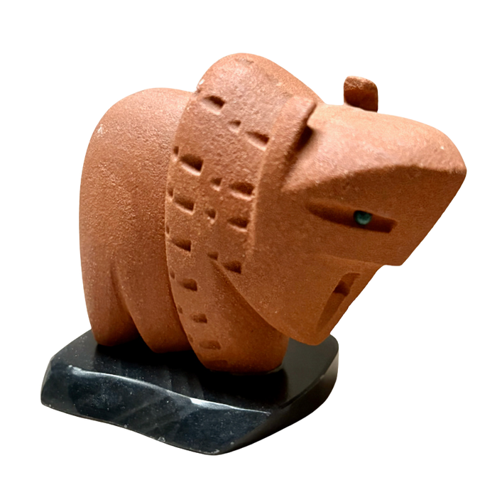 Justin Gomez Buffalo Carving (Taos, New Mexico)