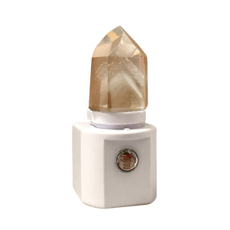 Night Light, White Phantom Quartz Crystal
