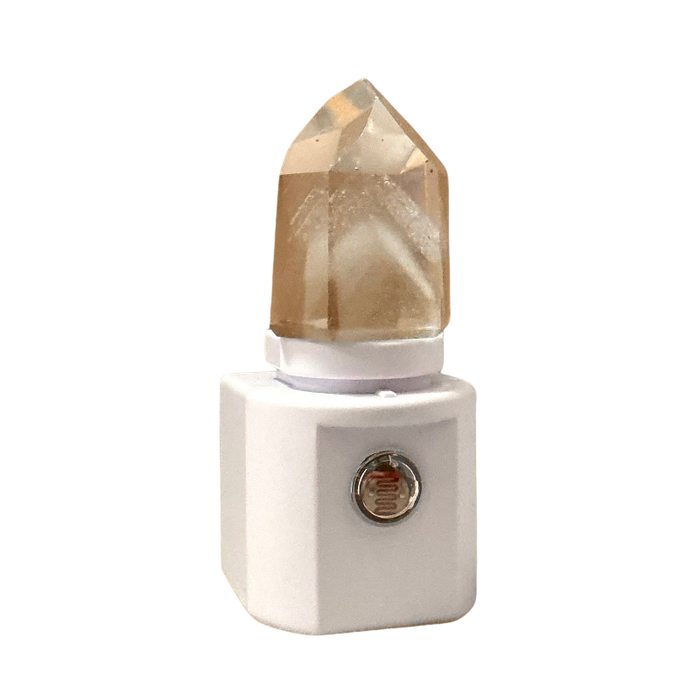 Night Light, White Phantom Quartz Crystal