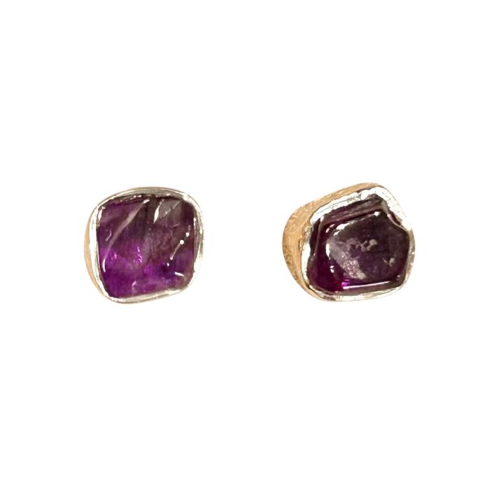 Amethyst Stud Earrings