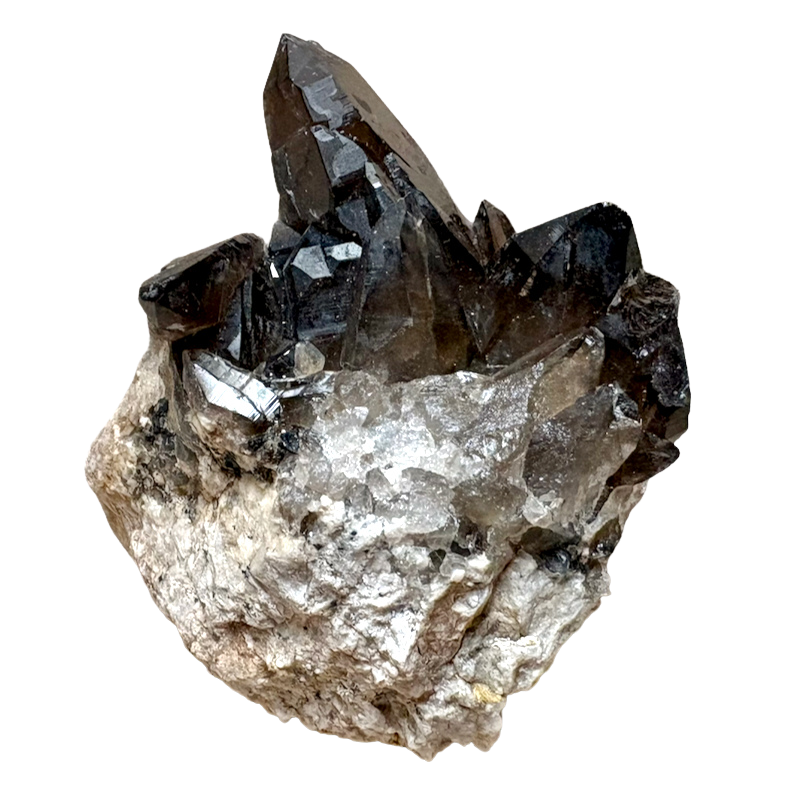 Smoky Quartz with Quartz & Epidote (Dona Ana Co., New Mexico)