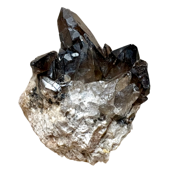 Smoky Quartz with Quartz & Epidote (Dona Ana Co., New Mexico)