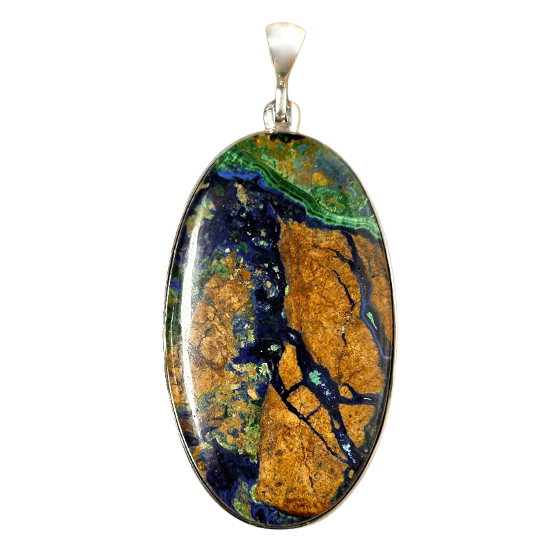 Malachite and Azurite Pendant