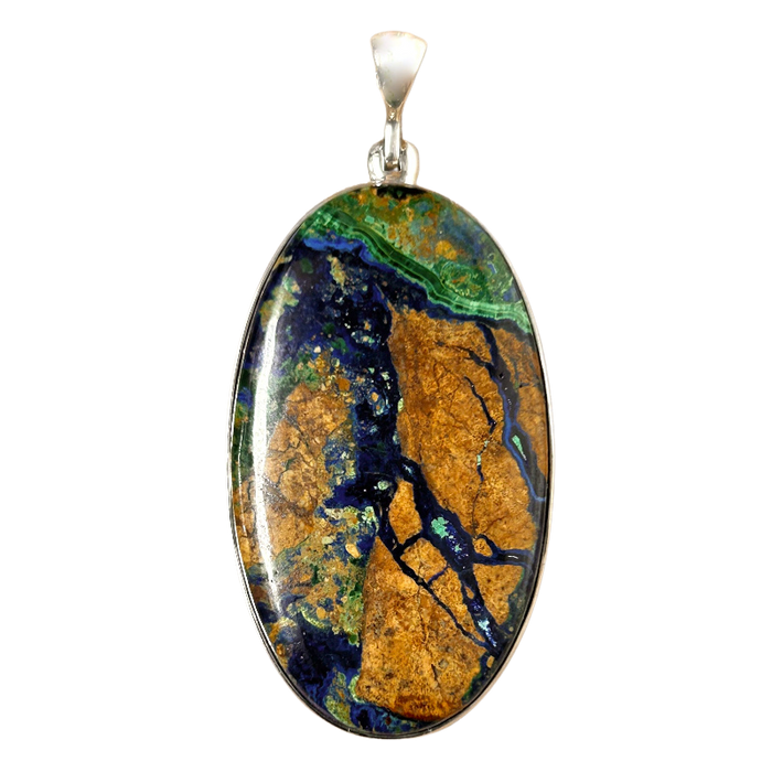 Malachite and Azurite Pendant