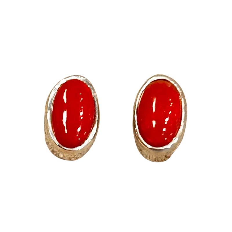 Coral (Mediterranean) Stud Earrings