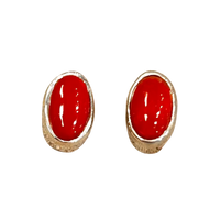Coral (Mediterranean) Stud Earrings