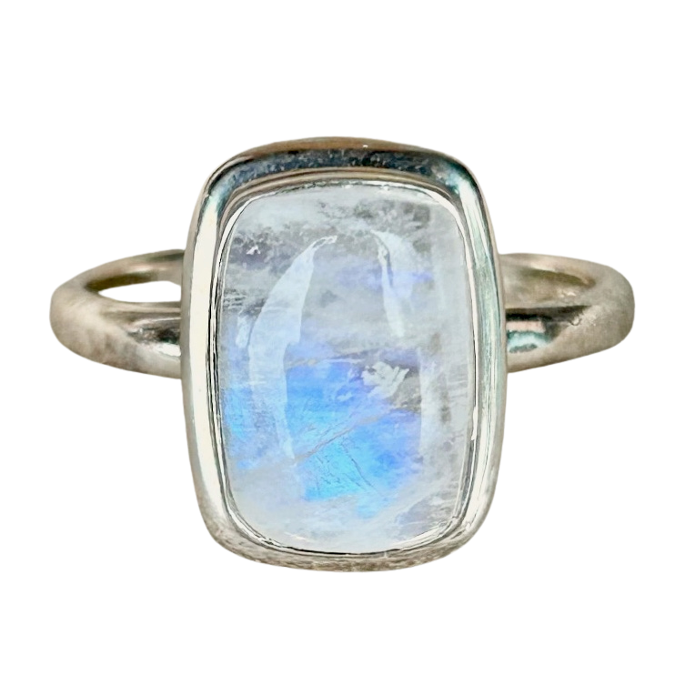 Moonstone (Rainbow) Ring (Size 8)