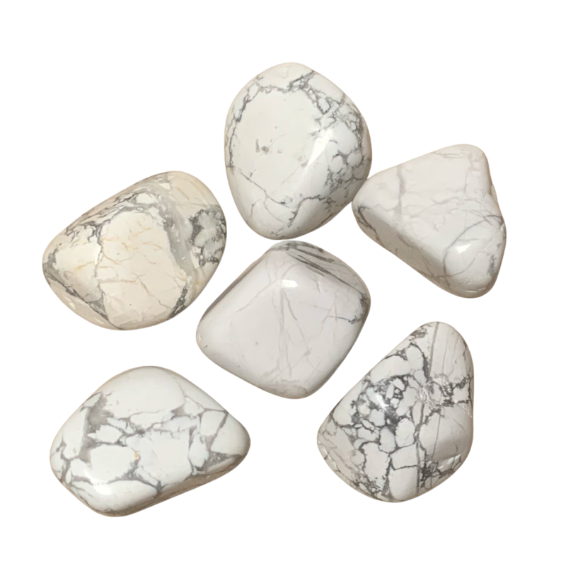 Howlite Polished Pebble (Calm, Patience)