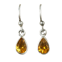 Citrine Faceted Dangle Earrings