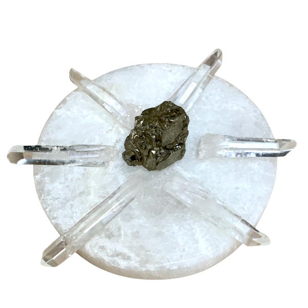 Selenite Charging Plate, Round