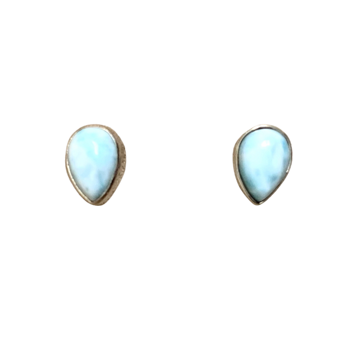 Larimar Tear Drop and Round Post Earrings