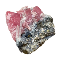 Rhodochrosite with quartz, pyrite & sphalerite (Colorado)