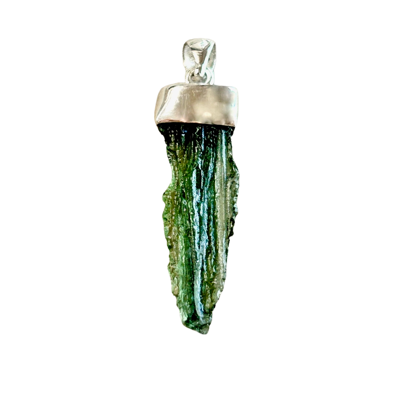 Moldavite Rough Pendant