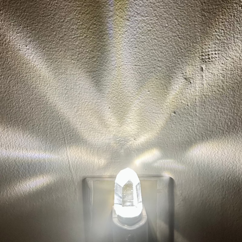 Night Light with Clear Quartz Crystal