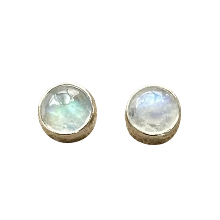 Moonstone (Rainbow) Stud Earrings