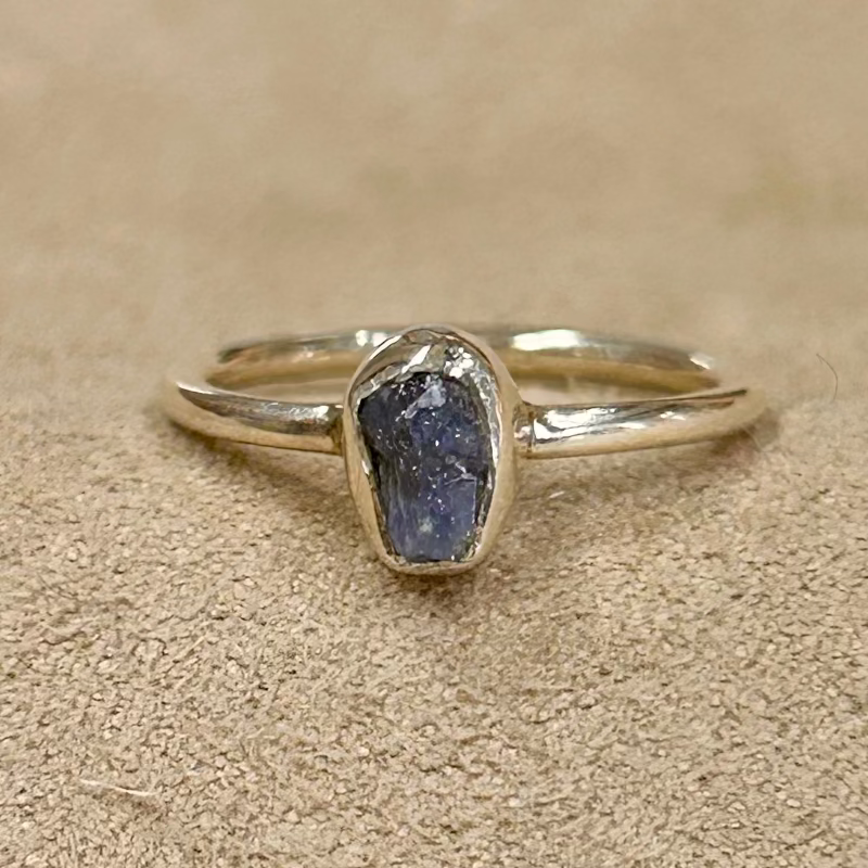 Sapphire (Rough) Stacker Ring
