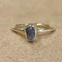 Sapphire (Rough) Stacker Ring
