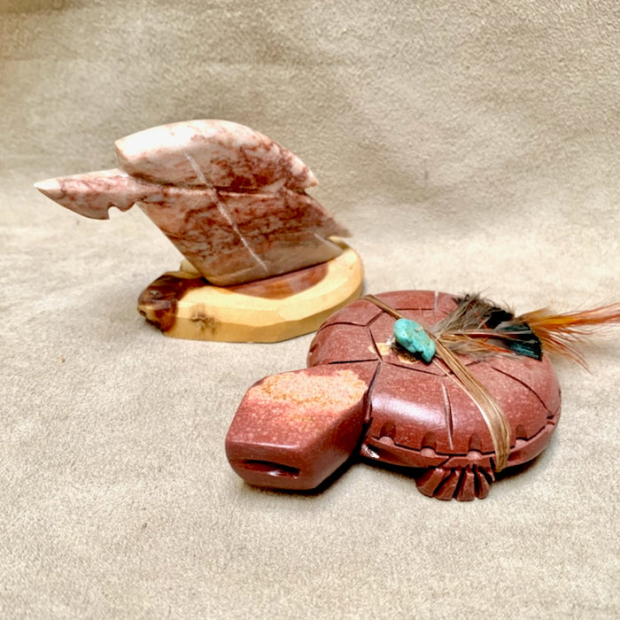 Eagle and Turtle Carvings Set (Taos, New Mexico)
