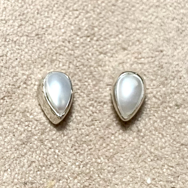 Pearl Teardrop Stud Earrings