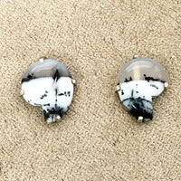 Agate (Dendritic) Stud Earrings