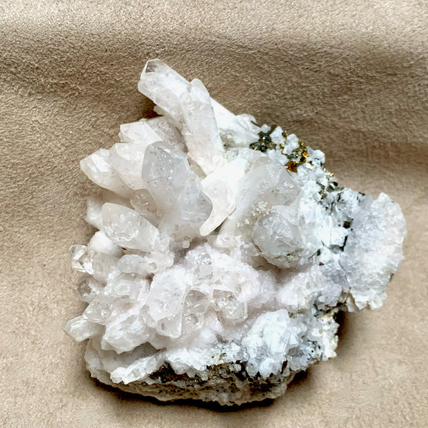 Danburite with Chalcopyrite and Calcite (Mexico)