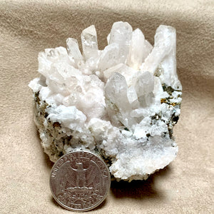 Danburite with Chalcopyrite and Calcite (Mexico)
