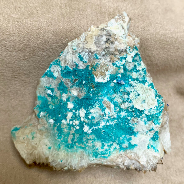 Quartz and Spangolite (Socorro County, New Mexico)