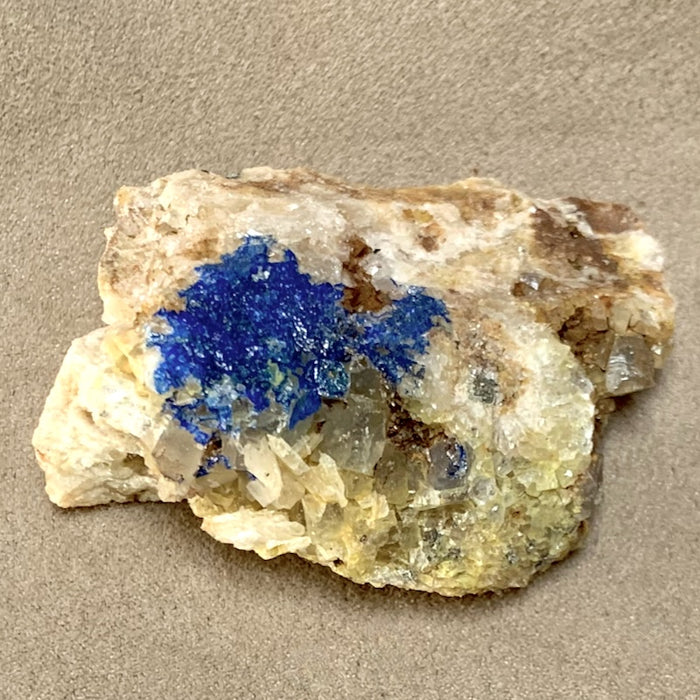 Linarite, with Fluorite, Quartz & Barite (Socorro County, New Mexico)