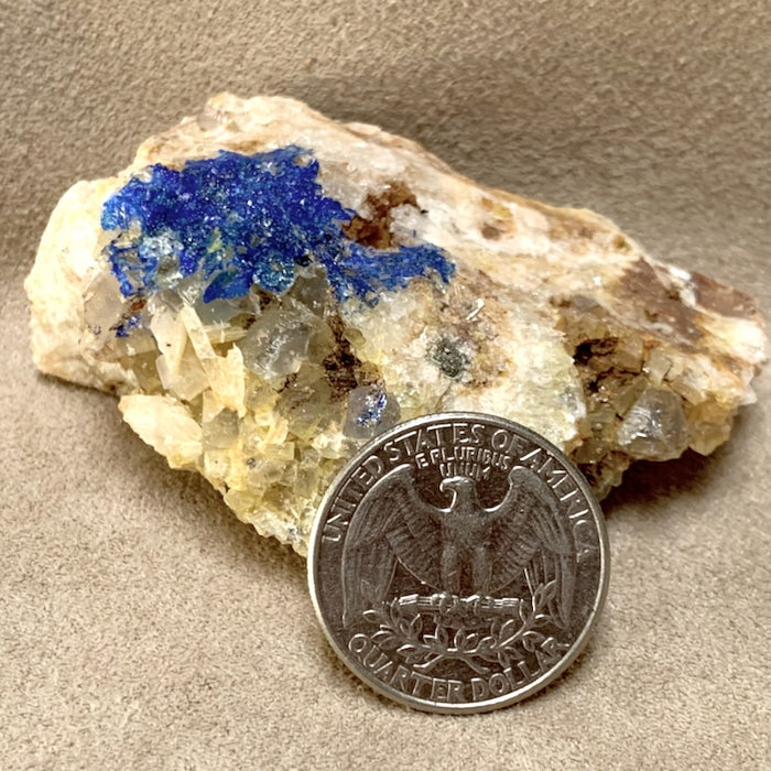 Linarite, with Fluorite, Quartz & Barite (Socorro County, New Mexico)