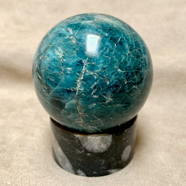 Blue Apatite Sphere (Madagascar)