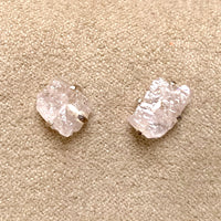 Morganite Rough Post Earrings