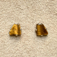 Tiger Eye Rough Post Earrings