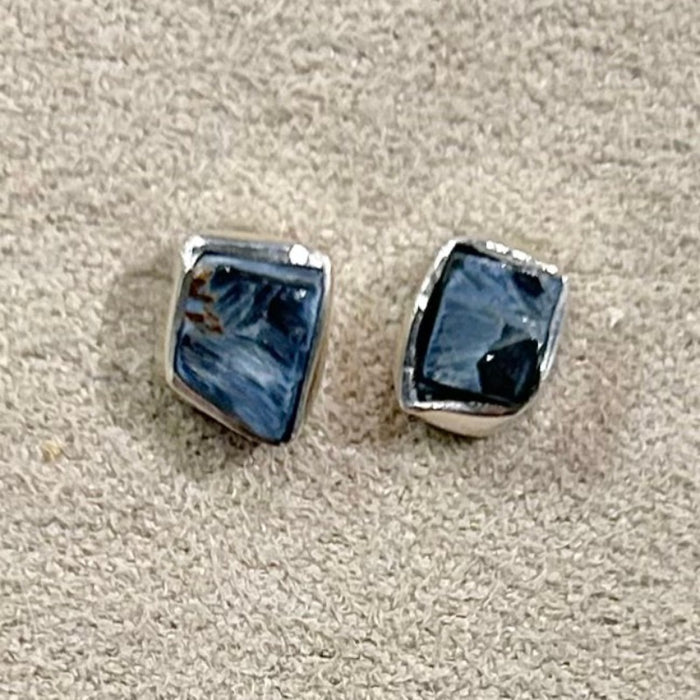 Pietersite Rough Post Earrings