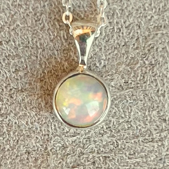 Opal Pendant on Chain