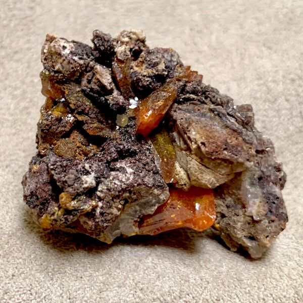 Wulfenite with Calcite (Mexico)