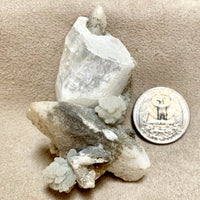Danburite with Quartz, Calcite and Pyrite (?Mexico)